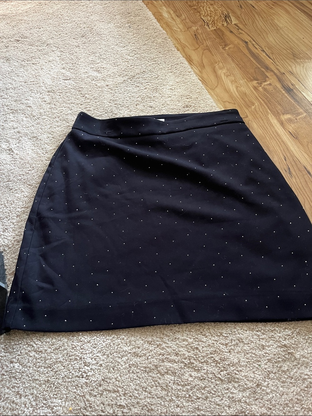 Nine West Black Mini Skirt with Tiny Silver Studs